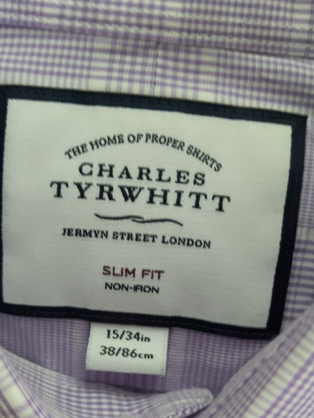 LOT Of Six 6 Charles Tyrwhitt Slim Fit Non Iron Dress Shirts 15/34 - Picture 9 of 9